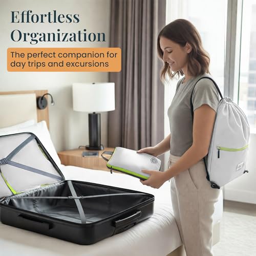 TRIPPED Travel Gear Extra Large Compression Packing Cubes 6-Piece Set - color: White