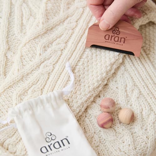 Aran Woollen Mills Aran Wool Sweater Care Set with De-Pilling Comb