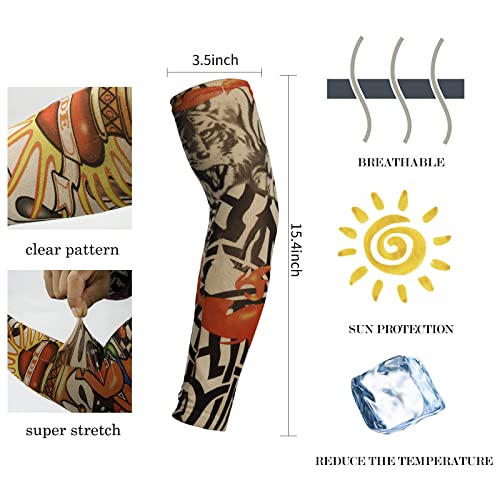 YARIEW Temporary Tattoo Sleeves for Men Arm Sleeves for Men - color: Multicolor-1