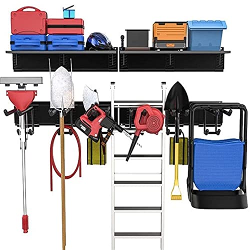 TORACK Garage Tools Storage Rack with Wall Mount Overhead shelves - size: Upgraded Metal Rack