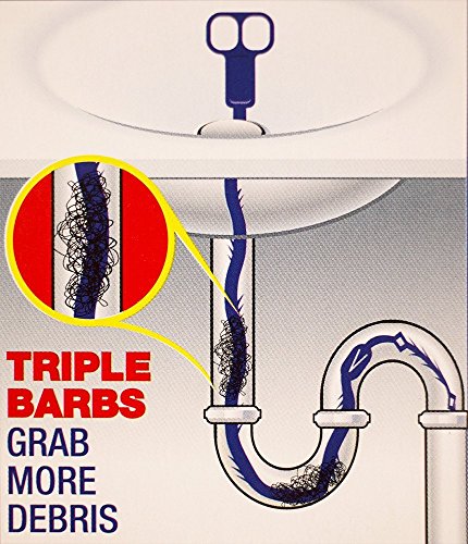 (2) Twin Pack Roto Rooter Plumbing Drain Snake Hair Clog Remover Flexible Plastic Hand Plumbers Tool Sink Shower Auger Pipe Cleaner Plunger Opener