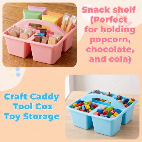 Kathfly 12 Pack Classroom Caddy Organizer with Handle Bulk, Macaron Color - color: Macaron Color