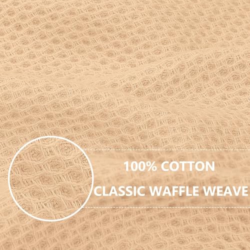 Homaxy 100% Cotton Waffle Weave Kitchen Dish Cloths 18-Pack, Apricot - color: Apricot, size: 12 X 12 - 18 Pack
