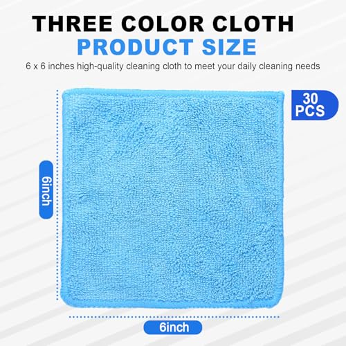 Tanlade 30 Pcs Dry Erase Cloth,6 X 6 Inch,Blue/Light Blue/Dark Blue - color: Blue/Light Blue/Dark Blue, size: 6 x 6 Inch