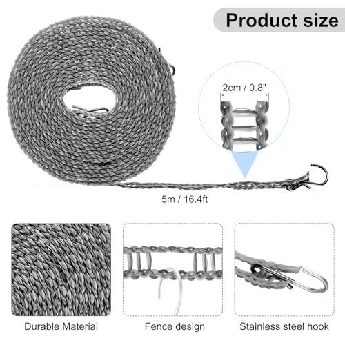 uxcell 2pcs Windproof Clothesline, 5M 16.4ft Plastic Non-Slip Clothes Drying Rope Portable Travel Clothesline for Courtyard Outdoor Laundry Camping, Grey - color: Gray, size: 16.4ft