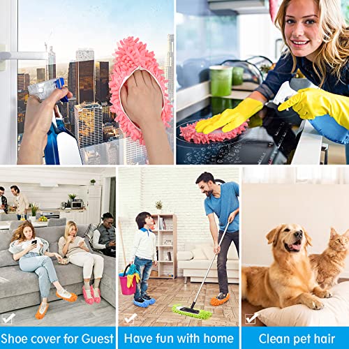 Microfiber Mop Slippers Shoes for Women Floor Cleaning 5 Pairs 10 PCS