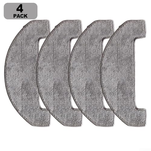 4pcs Mop Pads For MONSGA MS1 MAX Robot Vacuum Cleaner, Microfiber Mop Cloth Kit, Washable Reusable Wet Dry Mopping Cleaning Cloth, Robotic Cleaner Accessories(4 PACK) - size: 4pcs
