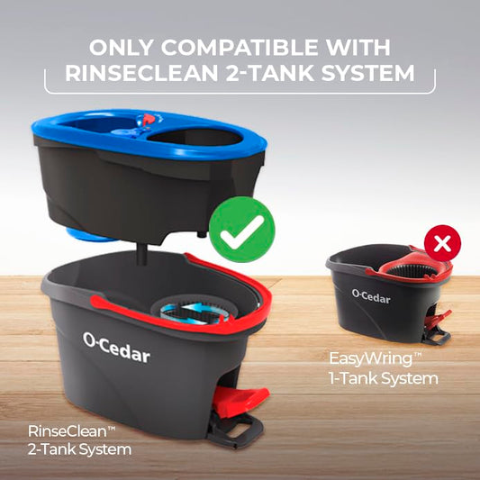 O-Cedar Genuine RinseClean Deep Clean Spin Mop Head Replacement (1-Pack) | 40% More Cleaning Power | Microfiber Refill | Machine Washable | Compatible with O-Cedar EasyWring RinseClean Spin Mop System - size: Deep Clean - 1 Count