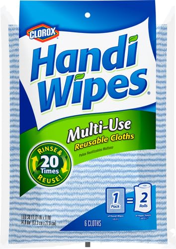 Clorox Handi Wipes Multi Use Reusable Cloths, 6 Count (Pack of 2) - size: 1 Count (Pack of 2)