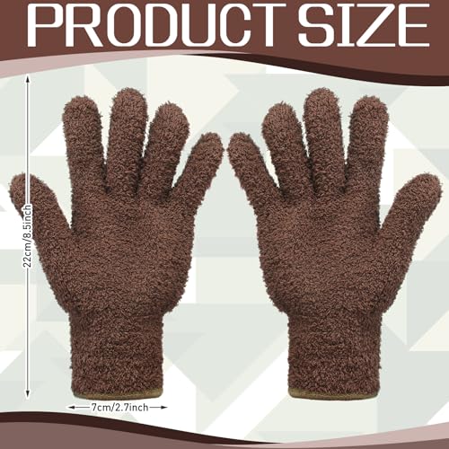 Patelai 2 Pairs Microfiber Gloves for Plants,Dark Brown, Orange,Large - color: Dark Brown, Orange, size: Large