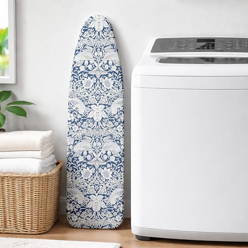 Ironing Board Covers and Pad 54x15 Scorch and Stain Resistant Ironing Pad - color: Blue Flowers