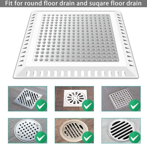 Aojuxix Shower Drain Hair Catcher/Drain Strainer/Shower Drain Cover - color: Gray, size: 4 inch