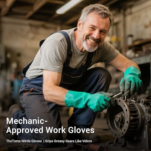 ThxToms 5 Pairs 15mil Nitrile Chemical Resistant Gloves,Latex Rubber Free,S - color: Pack of 5, size: Small