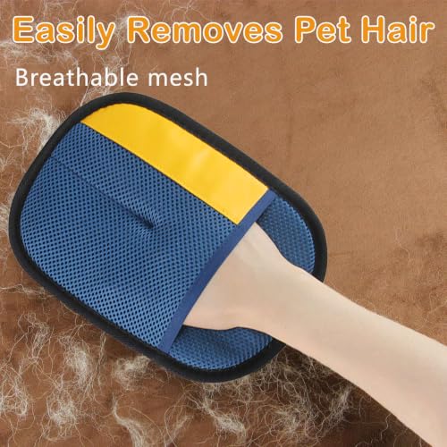 Thickened Pet Hair Removal Glove for Fabric Surfaces, NavyBlue - color: NavyBlue