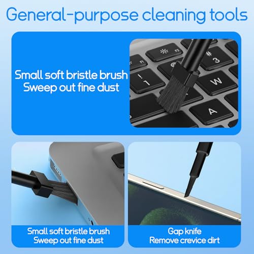 32-in-1 Keyboard Cleaning Kit iPhone Charging Port Speaker Cleaner - color: Black