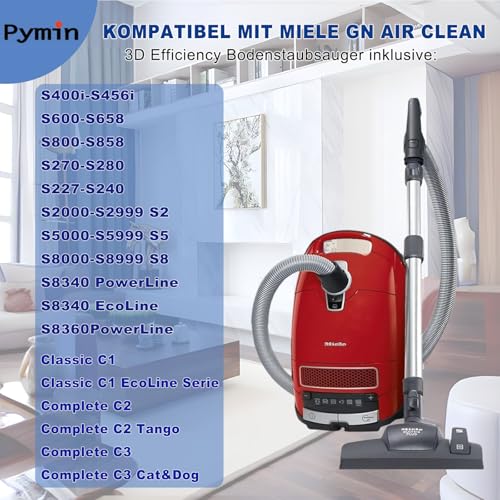 Pymin 5 layer 8 Pack GN Vacuum Dust Bags for Miele Classic C1,Complete C1 - size: C-8Pcs