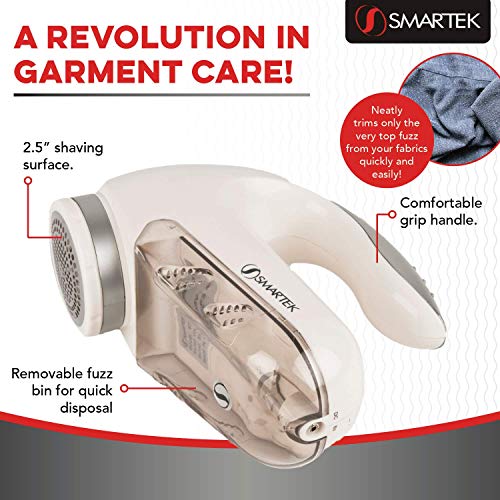 Smartek Fabric Shaver Fuzz Remover, Electric Lint Remover for Clothes, Sweater Shaver to Remove Pilling, Couch Cleaner