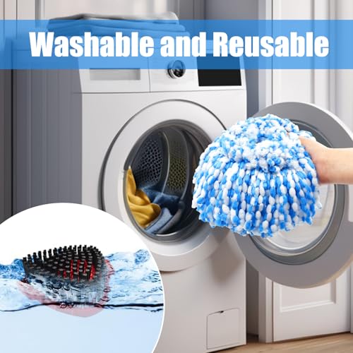 6Pack Mop Replacement Head for O Cedar RinseClean 2 Tank System - color: 4blue+2red