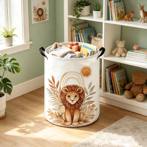 Lion hamper,Laundry Basket,Waterproof foldable laundry basket for Room,Cute Room Decor(Lion) - color: Lion