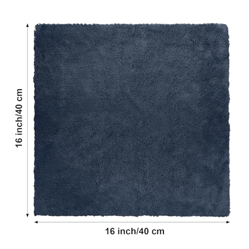 Shimeyao 30 Pcs16 x 16 Inch Edgeless Microfiber Plush Towels for Cars Detailing Drying Wash Polishing Absorbent Cleaning Cloths, 500 GSM (Navy Blue, Gray, Black) - color: Navy Blue, Gray, Black, size: 16 x 16 Inch