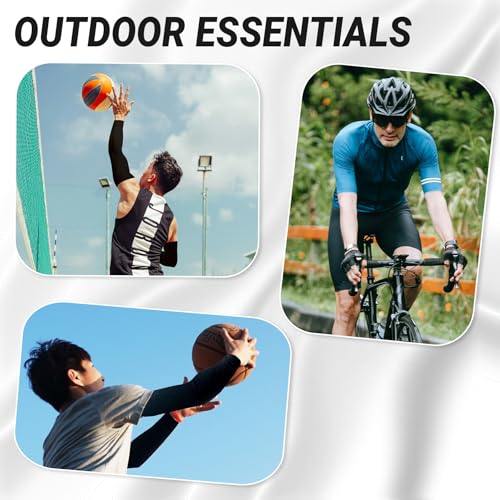 PFFY UV Protection Cooling Arm Sleeves for Men and Women UPF 50 Sun Sleeve - color: 6 Pairs - 2 Black+2 Dark Gray+2 Blue