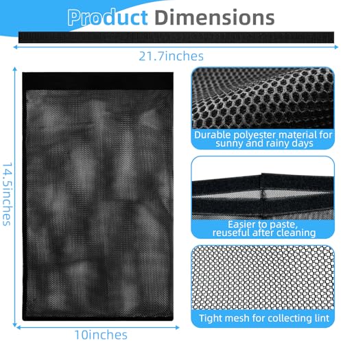 Dryer Lint Catcher 3-Pack: Reusable Outdoor Lint Trap for Dryer Ventilation with Sticky Strips - Lint Collector for Dryer to Enhance Efficiency