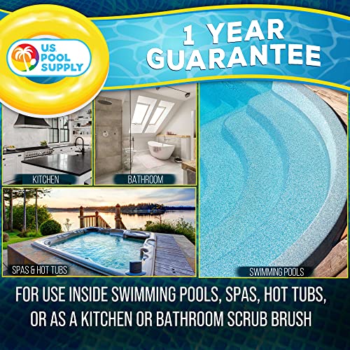 U.S. Pool Supply Pool Brush Head for Inground Pools, Scrub Corners Steps