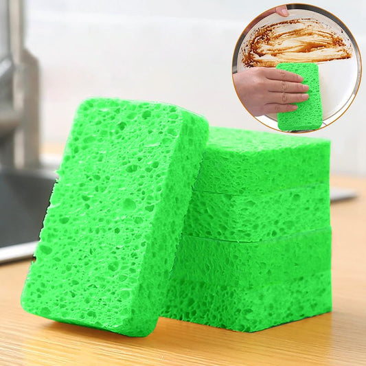 12 - Pack Non-Scratch Scrub Sponges - Sponges for Dishes and Washing Dishes, Cleaning Sponges for Kitchen Home Bathroom Cars, Funny Cut-Outs DIY for Kids (Green) - color: Green, size: 12 - Pack