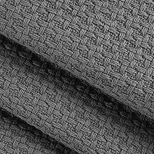 Belizzi Home 100% Cotton Bed Blanket, Breathable Bed Blanket Full Queen Size, Cotton Thermal Blankets Full Queen, Perfect for Layering Any Bed for All Season, Charcoal Grey - color: Charcoal Grey, size: Queen (90 in x 90 in)