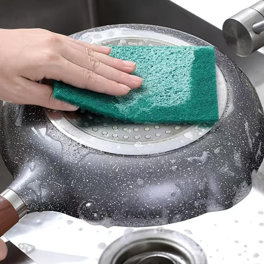 Heavy Duty Scouring Pad 10PCS, for Kitchen Bathroom Household Cleaning Dish Scrubber Scrub Sponges, for Oven Barbecue Grill Bathtub - size: 10Pack