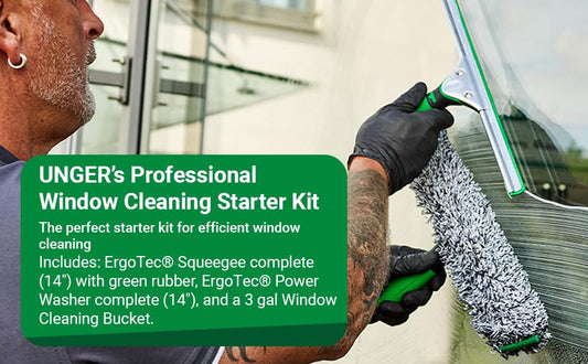 Unger Window Cleaning Kit 3-in-1: 14-in. Squeegee, Washer, Bucket