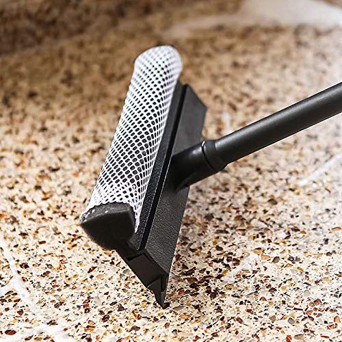 Car Squeegee 2 in 1, Sponge Scrubber & Wiper for Window & Glass
