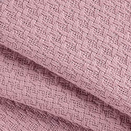 Belizzi Home 100% Cotton Bed Blanket, Breathable Bed Blanket Twin Size, Cotton Thermal Blankets Twin, Perfect for Layering Any Bed for All Season, Purple - color: Purple, size: Twin (60 in x 90 in)