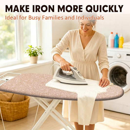 Ironing Board Cover and Pad, Standard Size 15x54, Extra Thick - color: Dusty Rose, size: 15" x 54"
