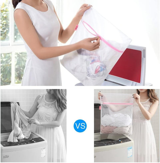 Mesh Laundry Bags for Delicates with Zipper, Travel Storage Organize Bag