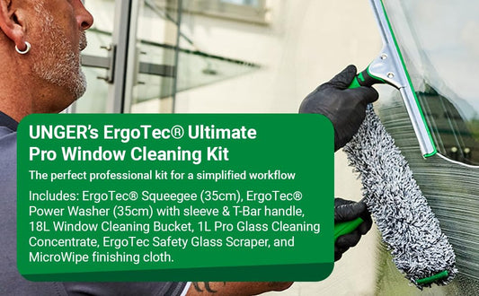 UNGER Window Cleaning Kit 6-Piece: Squeegee, Bucket, Cleaner, WNK15