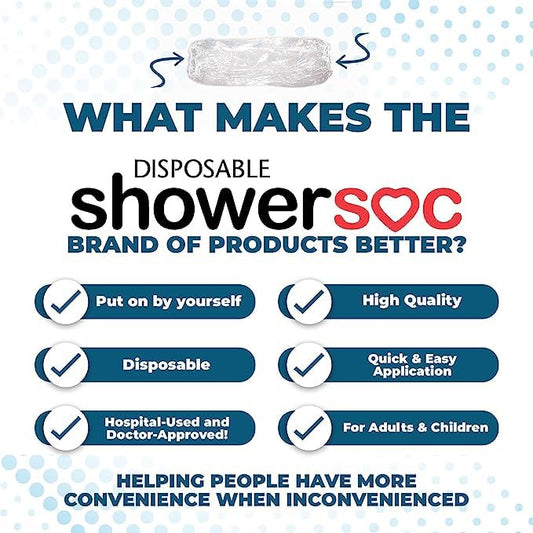Small PICC Line Shower Cover Waterproof Dressing Sleeve 7 Pk