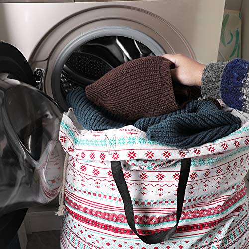 SWISSELITE Heavy Duty Laundry Bag, Large Travel Dirty Clothes Bag - color: Bohemia