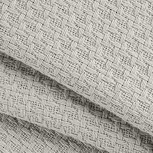 Belizzi Home 100% Cotton Bed Blanket, Breathable Bed Blanket Full Queen Size, Cotton Thermal Blankets Full Queen, Perfect for Layering Any Bed for All Season, Light Grey - color: Light Grey, size: Queen (90 in x 90 in)
