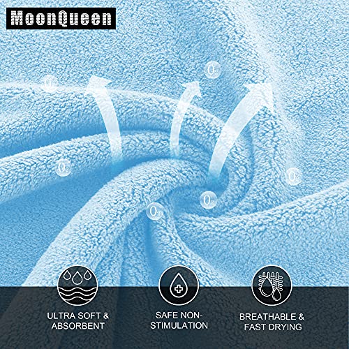 MOONQUEEN Ultra Soft Premium Washcloths Set - 12 x 12 inches - 24 Pack - Quick Drying - Highly Absorbent Coral Velvet Bathroom Wash Clothes - Use as Bath, Spa, Facial, Fingertip Towel (Aquamarine) - color: Aquamarine, size: 12 x 12 Inch(Pack of 24)