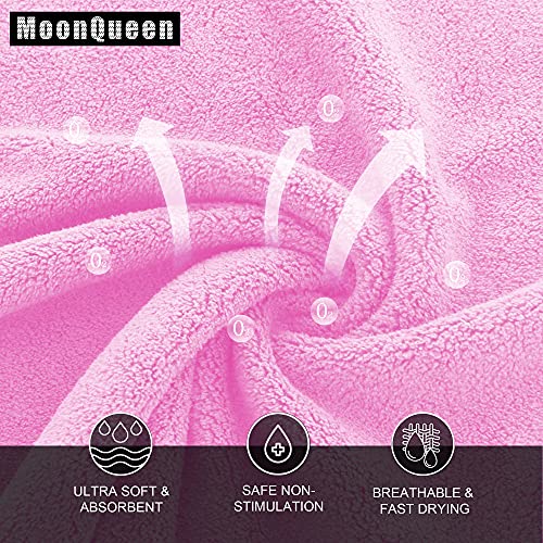 MOONQUEEN Ultra Soft Premium Washcloths Set - 12 x 12 inches - 24 Pack - Quick Drying - Highly Absorbent Coral Velvet Bathroom Wash Clothes - Use as Bath, Spa, Facial, Fingertip Towel (Frozen Berry) - color: Frozen Berry, size: 12 x 12 Inch(Pack of 24)