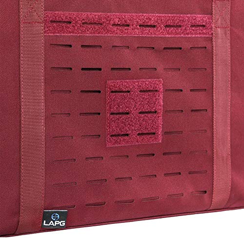 LA Police Gear MOLLE Tactical Collapsible Tote Bag, Large Reusable Foldable Grocery Bag, Lightweight & Durable Multiuse Bag - color: Midnight