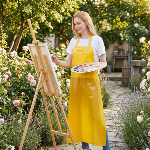 Nanxson TPU Waterproof Apron Lightweight Work Apron with Adjustable Buckle - color: Yellow