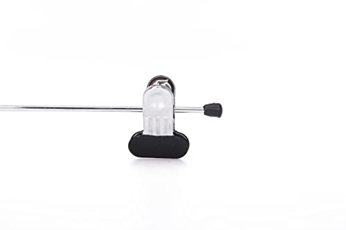 12 Quality Pants Hangers Heavy Duty Add-on Skirt/Slack Metal Hanger, Extra Wide Adjustable Clips, Multi Stackable Add on Hangers, Chrome, Jeans, Bottoms (12)