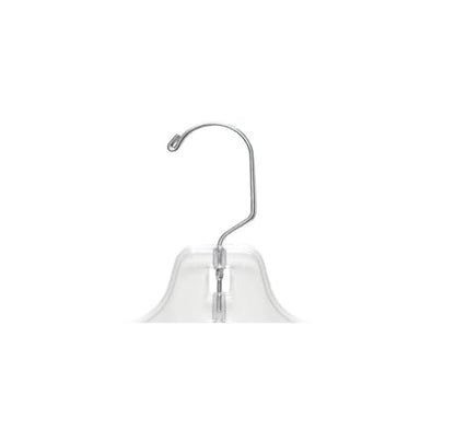 NAHANCO 17” Clear Mid-Heavyweight Plastic Hanger, 100 Pack, Made in USA - color: Clear