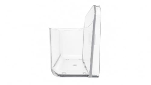 Adhesive Wall Organizer Bin, No-Drill, Clear, 7.1 x 3.15 x 4.75 in - size: Small