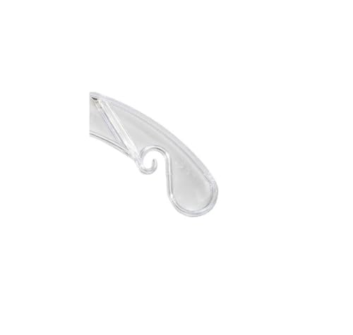 NAHANCO 17” Clear Mid-Heavyweight Plastic Hanger, 100 Pack, Made in USA - color: Clear
