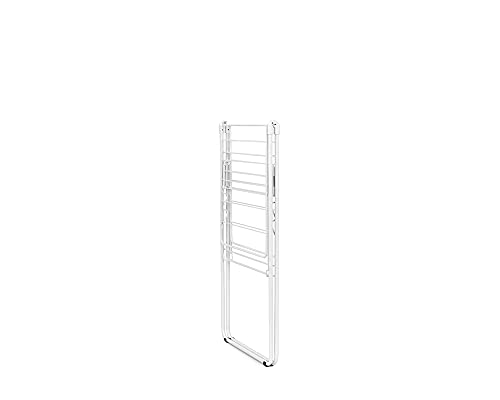 Brabantia HangOn Compact Clothes Drying Rack | 49ft (15m) | White | Small Indoor Clothes Airer Laundry Stand with 2 Fold-Out Wings & Hanger Hooks, Folds Flat, Ideal for Condos | Fits Full Load - color: Fresh White