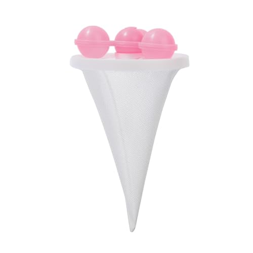 2Pcs Floating Hair Filtering Mesh Removal for Laundry Reusable Washer Hair Catcher Filter Bag Lint Catcher for Washing Machine (Pink, 17.5x9.2cm) - color: Pink