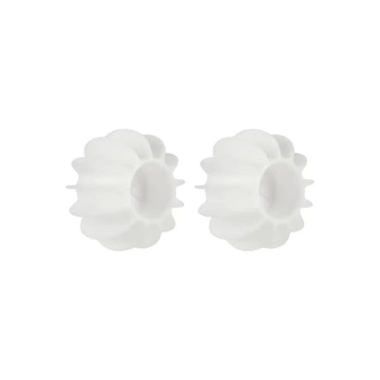 2pcs Silicone Laundry Balls Reusable Anti-Winding Clothes Floating Lint Cleaning Ball Home Washing Machine Accessory (White) - color: White-b
